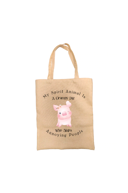 Funny Pig Tote Bag, Pig Bag, Personalised Tote Bag